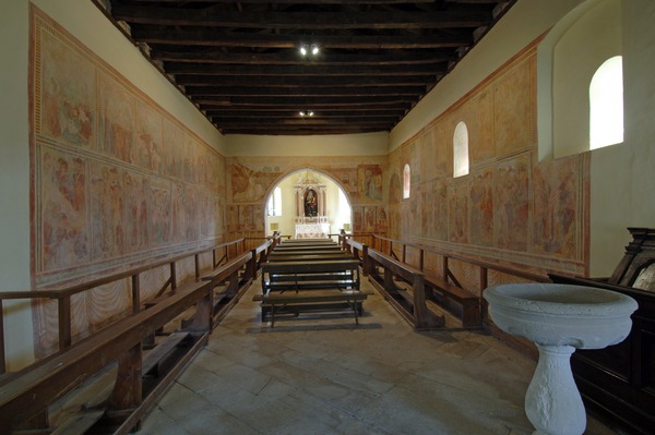 Zidne slke u crkvi, pogled prema istoku